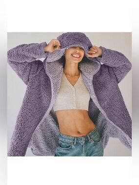 Urban Outfitters Carmella Reversible Hooded Teddy Jacket